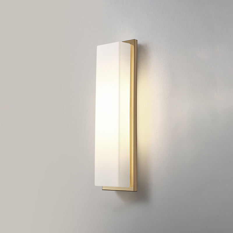 1-Light Retangular Wall Sconce Modern Simple Style LED Wall Lighting in Gold