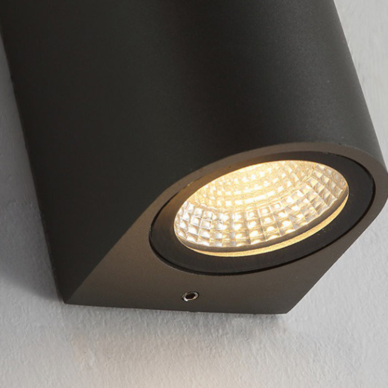 1 Licht halb geometrische Wandleuchte moderne einfache Metallwandbeleuchtung in Schwarz