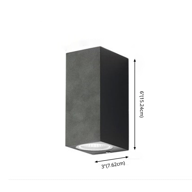 1 Licht halb geometrische Wandleuchte moderne einfache Metallwandbeleuchtung in Schwarz