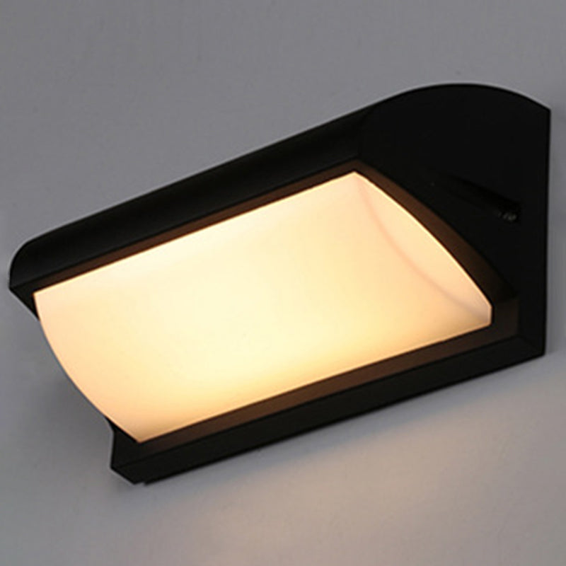 Éclairage mural de nuance géométrique moderne Métal de style simple 1 Lumière Lumière Lumière en noir