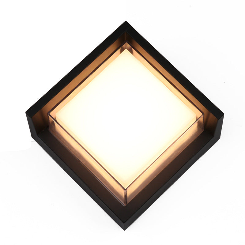 Éclairage mural de nuance géométrique moderne Métal de style simple 1 Lumière Lumière Lumière en noir