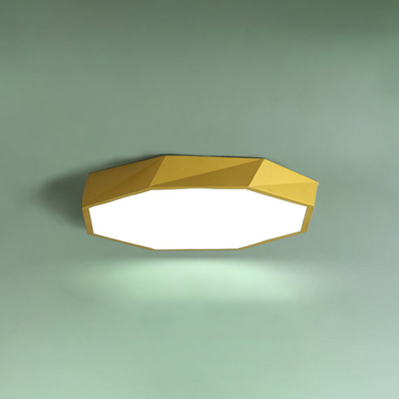 Acrilico Macaron LED de monte en el moderno estilo creativo de acero de techo geométrico de luz para dormitorio