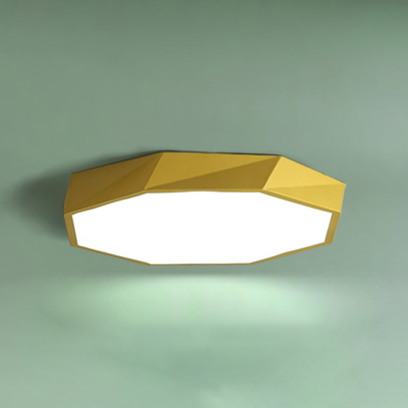 Acrilico Macaron LED de monte en el moderno estilo creativo de acero de techo geométrico de luz para dormitorio