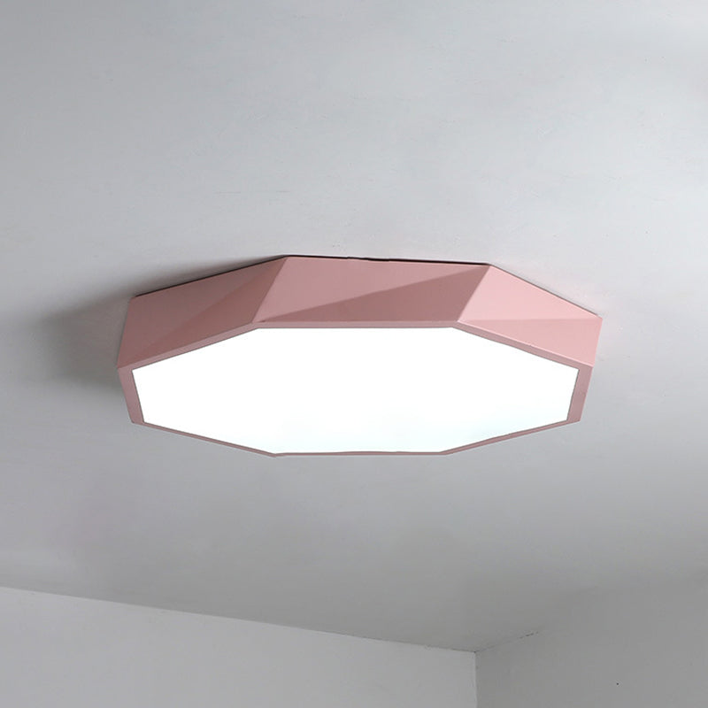 Acrilico Macaron LED de monte en el moderno estilo creativo de acero de techo geométrico de luz para dormitorio