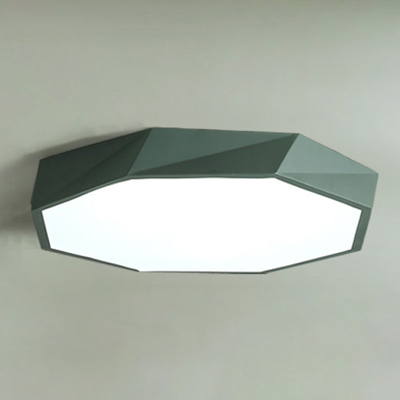 Acrilico Macaron LED de monte en el moderno estilo creativo de acero de techo geométrico de luz para dormitorio