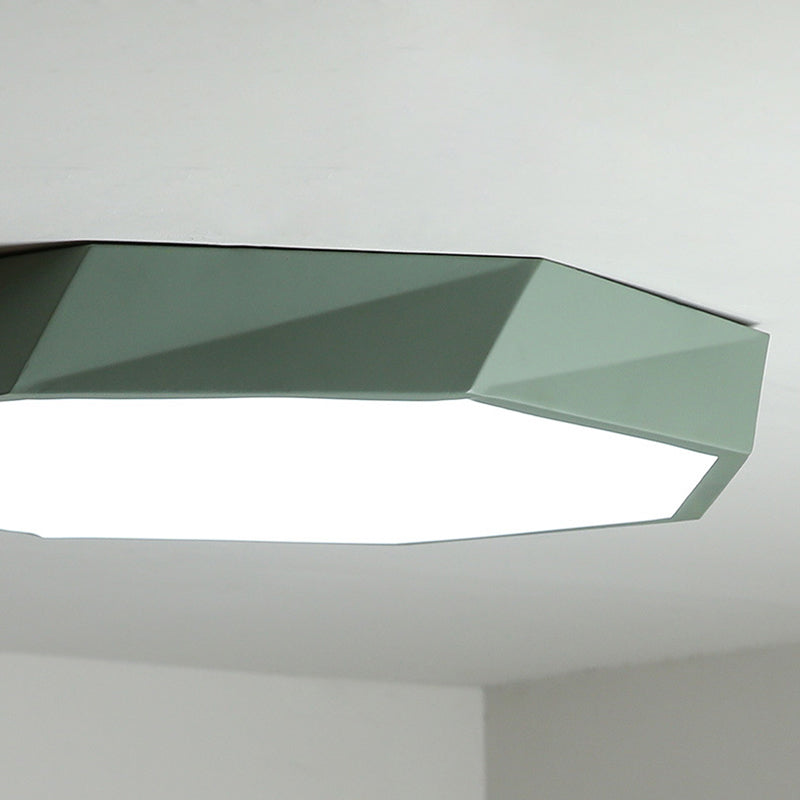 Acrilico Macaron LED de monte en el moderno estilo creativo de acero de techo geométrico de luz para dormitorio