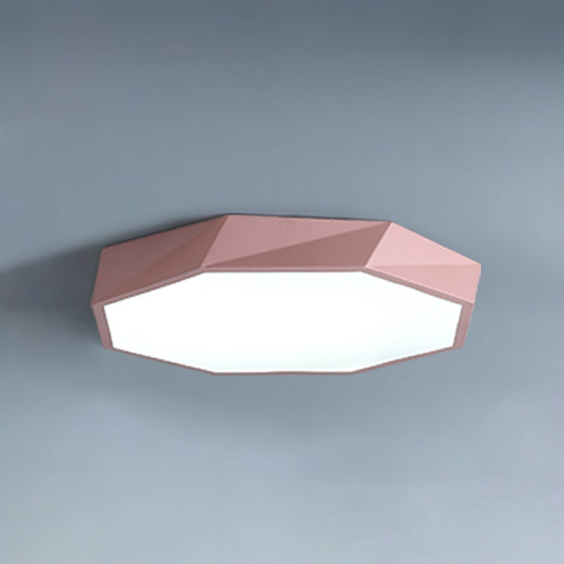 Acrilico Macaron LED de monte en el moderno estilo creativo de acero de techo geométrico de luz para dormitorio