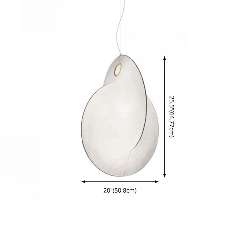 Silk moderne pendant nordique lumière 1-Light White suspendu plafond plafond pour salle à manger