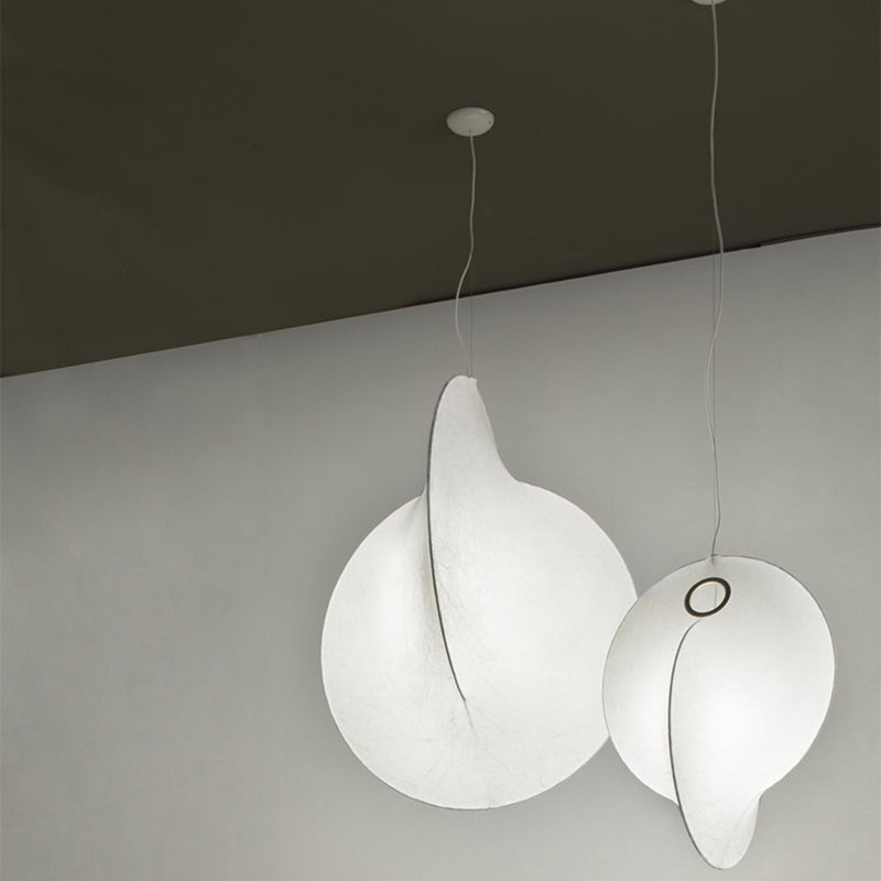 Silk moderne pendant nordique lumière 1-Light White suspendu plafond plafond pour salle à manger