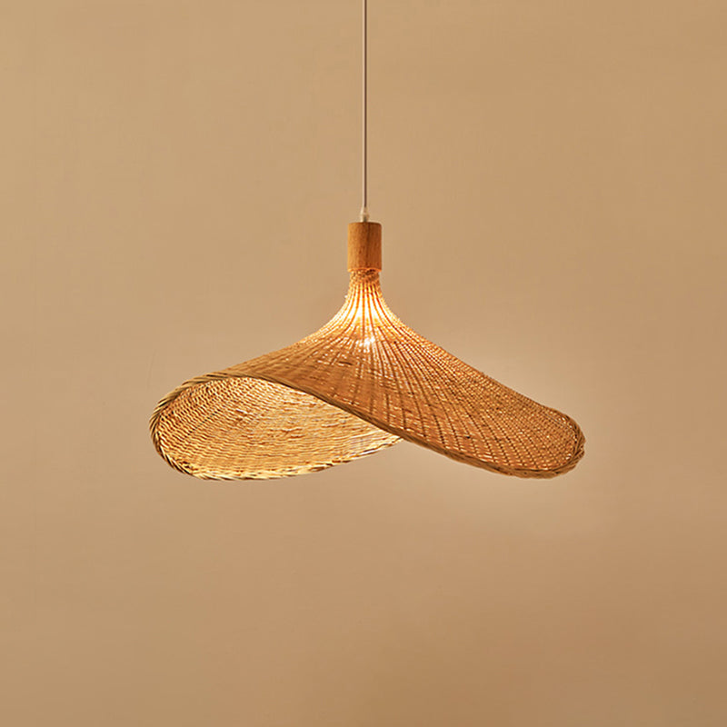 1-Licht-Bambus Hängsbeleuchtung Chinesisches Anhänger Lichtkit für Tea Room