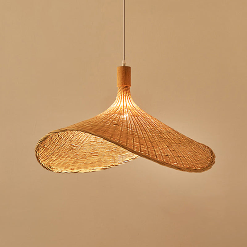 1-Licht-Bambus Hängsbeleuchtung Chinesisches Anhänger Lichtkit für Tea Room
