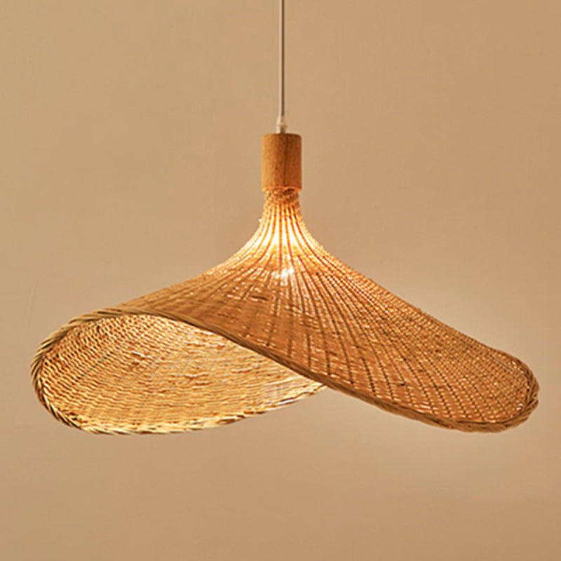 1-Licht-Bambus Hängsbeleuchtung Chinesisches Anhänger Lichtkit für Tea Room