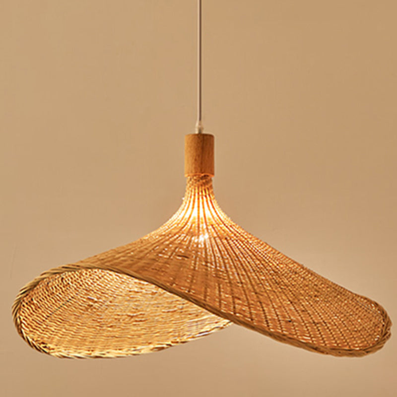 1-Licht-Bambus Hängsbeleuchtung Chinesisches Anhänger Lichtkit für Tea Room