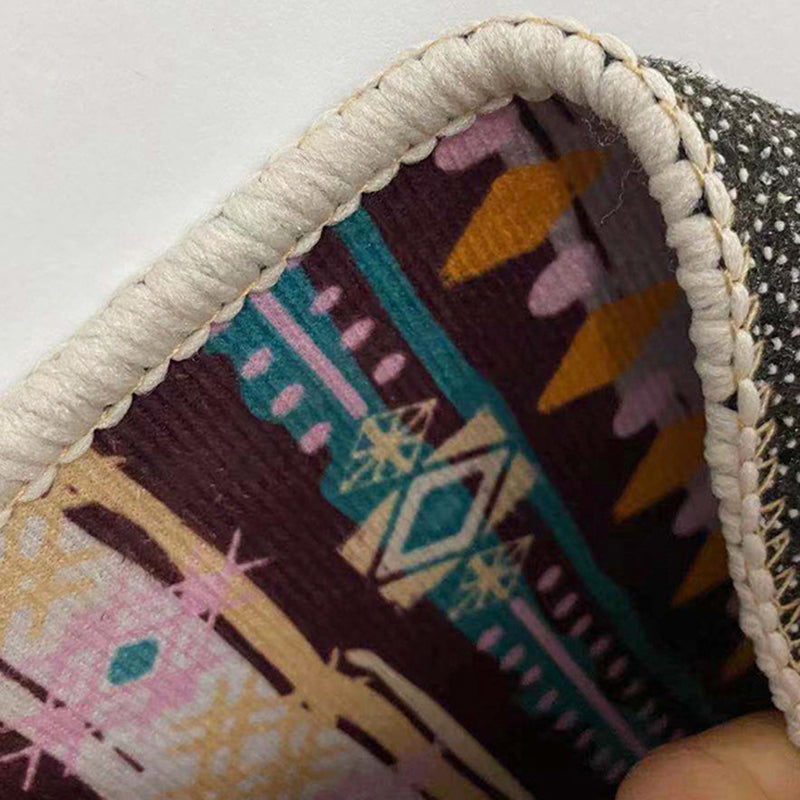 Nostalgia Moroccan Tile Carpet Polyester Indoor Rug Stain Resistant Area Carpet for Living Room
