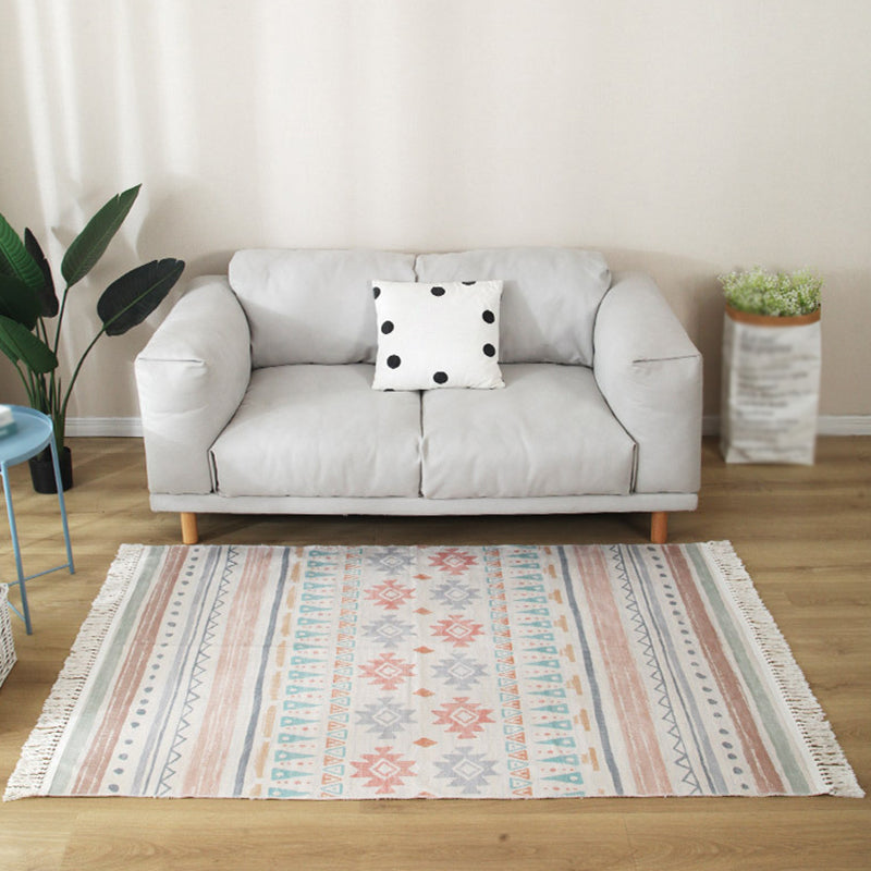 Boheemse tribale afdrukken Tapijt Rand ontwerper Tapijt Wasbaar Katoen Blend binnen Tapijt voor woonkamer