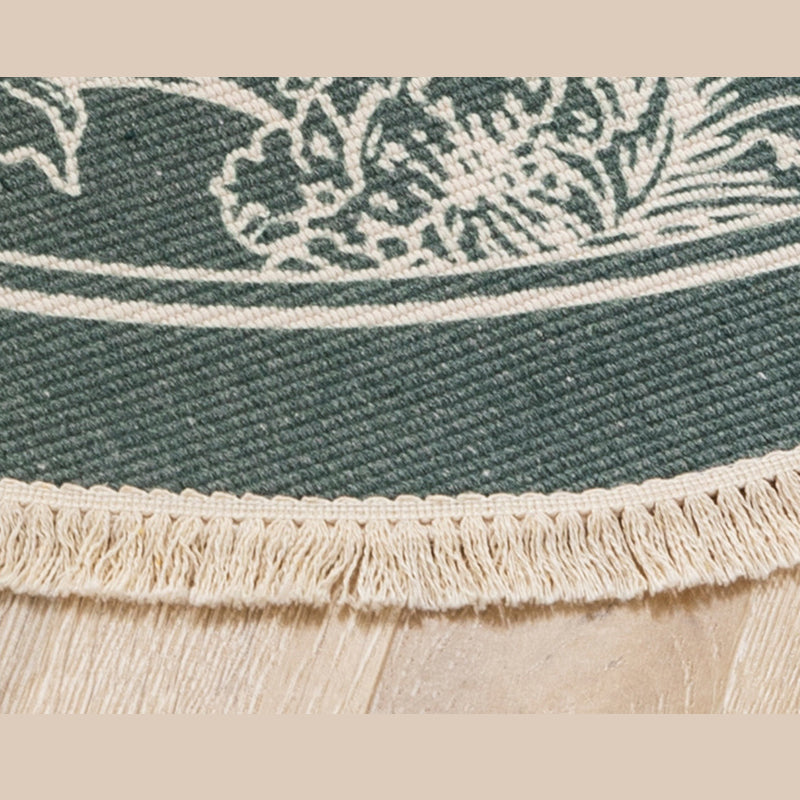 Runder Funky Teppich Americana Muster Fläche Teppich Baumwollmischung Fringe Indoor Teppich für Wohnzimmer
