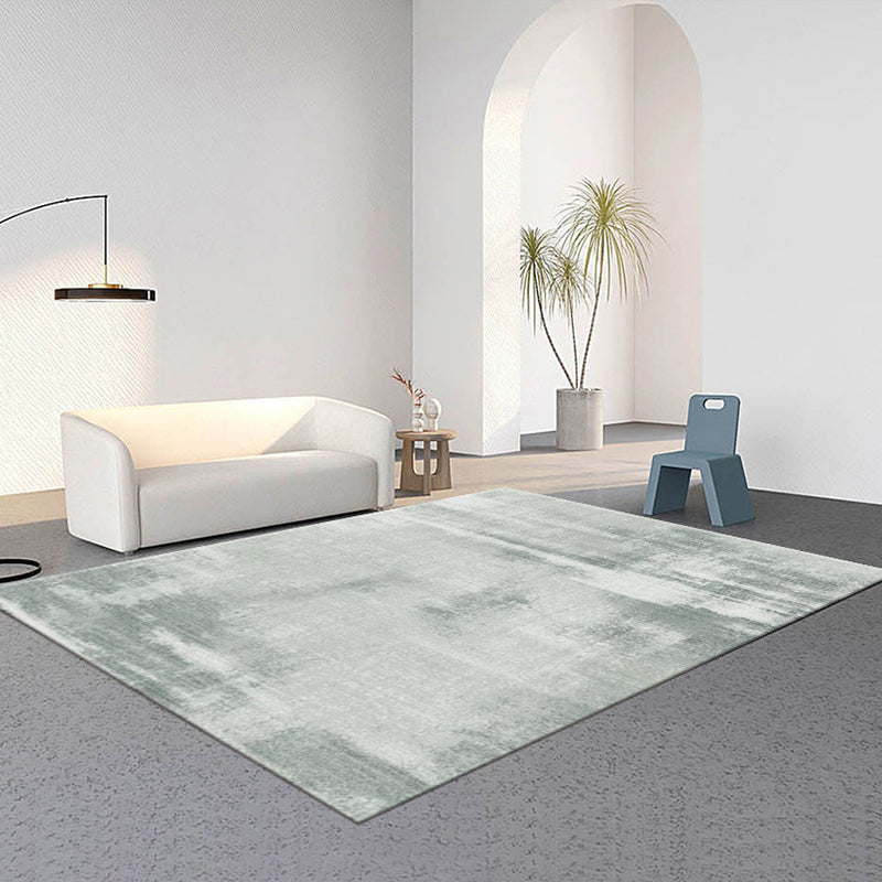 Grey Modern Rug Polyester Graphic Area Rug Non-Slip Backing Indoor Rug for Living Room