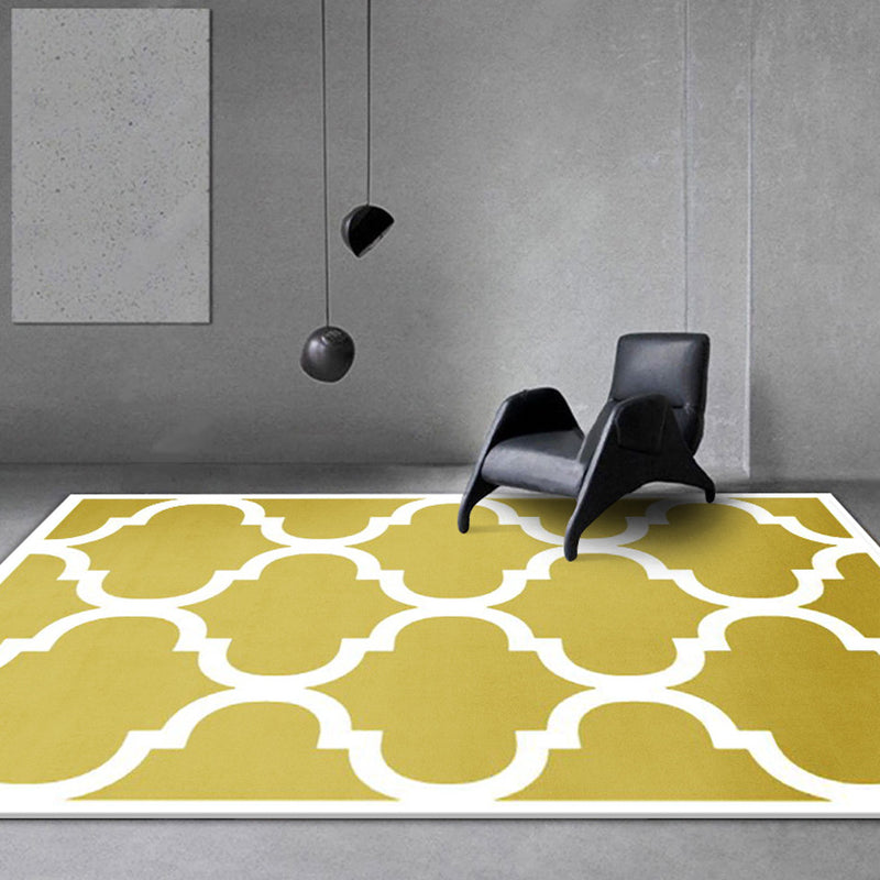 Antique Florentine Tile Carpet Polyester Area Rug Stain Resistant Indoor Carpet for Living Room