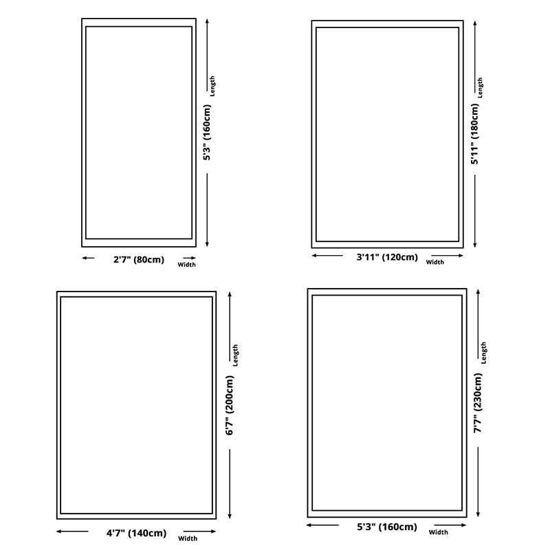 Grey Color-Blocked Area Rug Modern Polyester Area Carpet Anti-Slip Washable Rug for Living Room