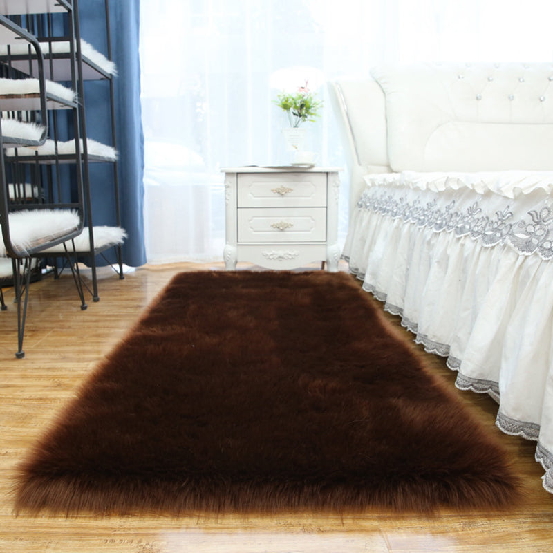 Simplicité Tapis Shag Couleur solide moderne Tapis de tapis lavable moderne