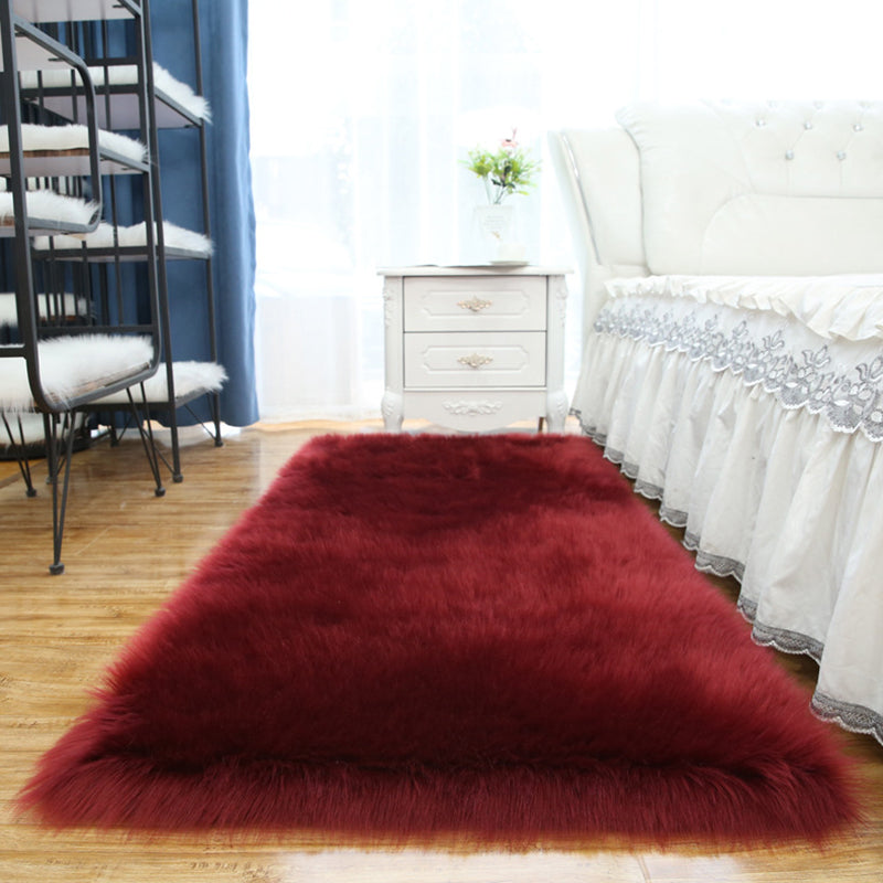 Simplicité Tapis Shag Couleur solide moderne Tapis de tapis lavable moderne