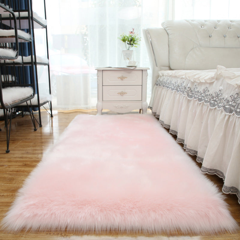 Simplicité Tapis Shag Couleur solide moderne Tapis de tapis lavable moderne