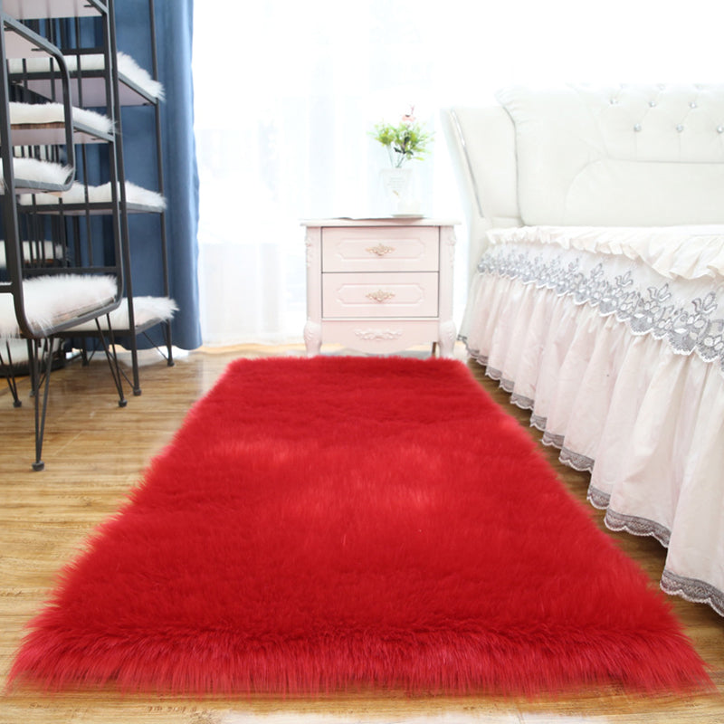 Simplicité Tapis Shag Couleur solide moderne Tapis de tapis lavable moderne