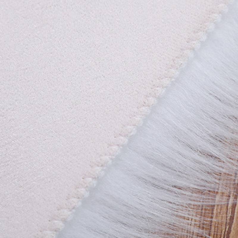 Moderner Teppich Klassiker einfacher Shag Teppich Polyester Nicht-Rutsch-Rückschlagteppich für Wohnzimmer