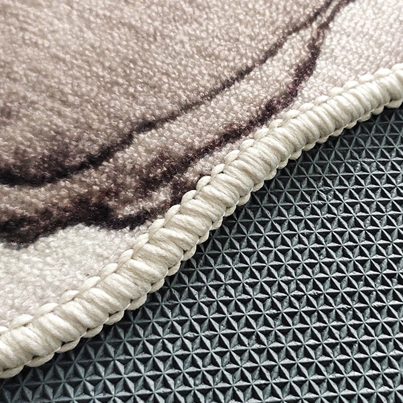 Blue Solid Color Carpet Polyester Modern Indoor Carpet Washable Area Carpet for Living Room