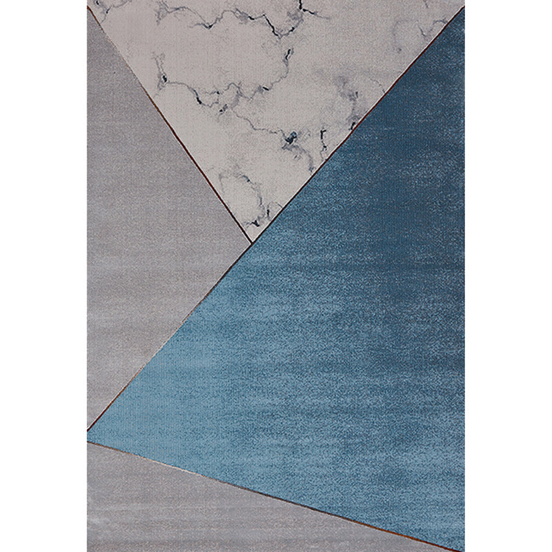 Grey Line Pattern Area Carpet Polyester Modern Area Rug Stain Resistant Rug for Home Decor