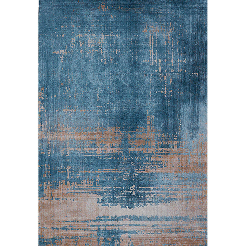 Grey Line Pattern Area Carpet Polyester Modern Area Rug Stain Resistant Rug for Home Decor
