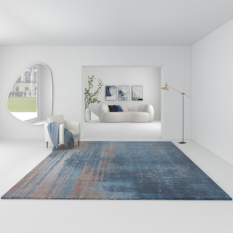 Grey Line Pattern Area Carpet Polyester Modern Area Rug Stain Resistant Rug for Home Decor