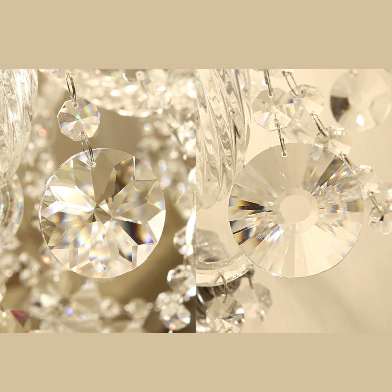 Luci del lampadario dell'isola cilindro moderni apparecchi di illuminazione lampadario in vetro con decorazione di uccelli