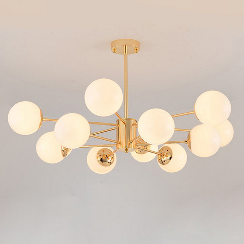 Globe Chandelier Light Fixture Modern Glass Pendant Lighting for Restaurant