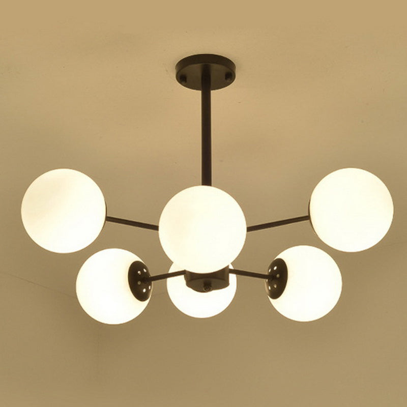 Globe Chandelier Light Fixture Modern Glass Pendant Lighting for Restaurant