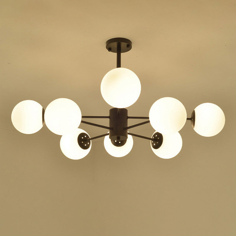 Globe Chandelier Light Fixture Modern Glass Pendant Lighting for Restaurant