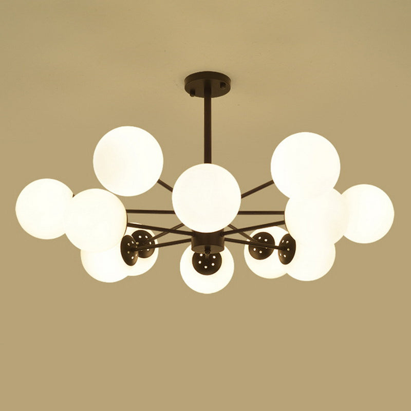 Globe Chandelier Light Fixture Modern Glass Pendant Lighting for Restaurant