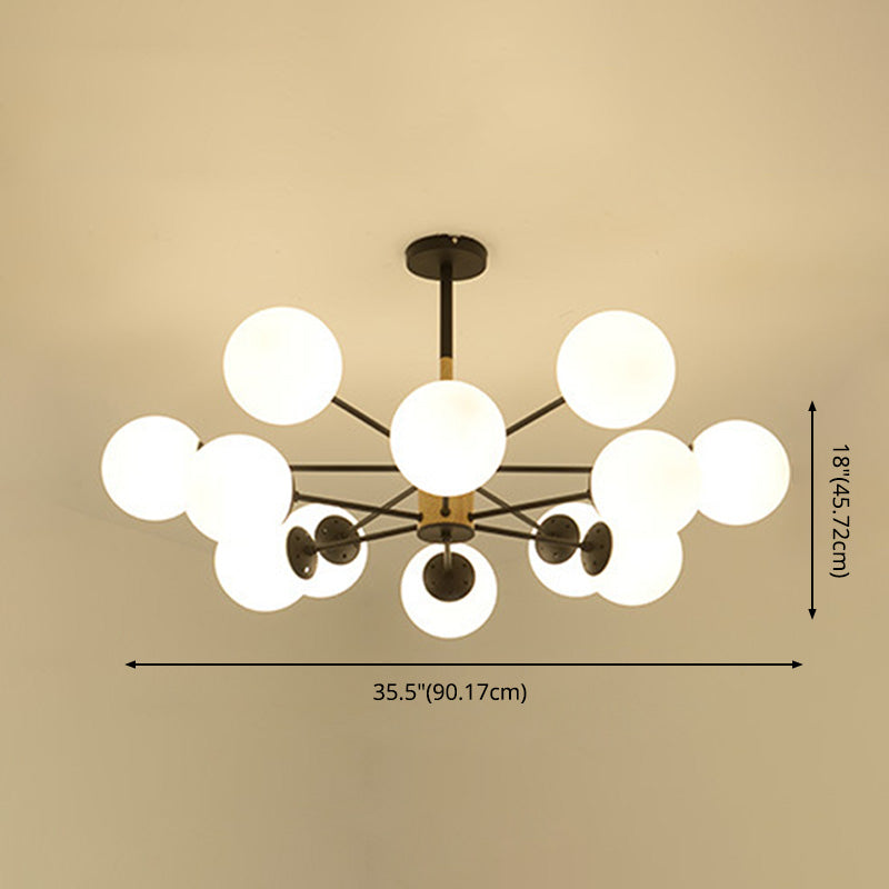 Globe Chandelier Light Fixture Modern Glass Pendant Lighting for Restaurant