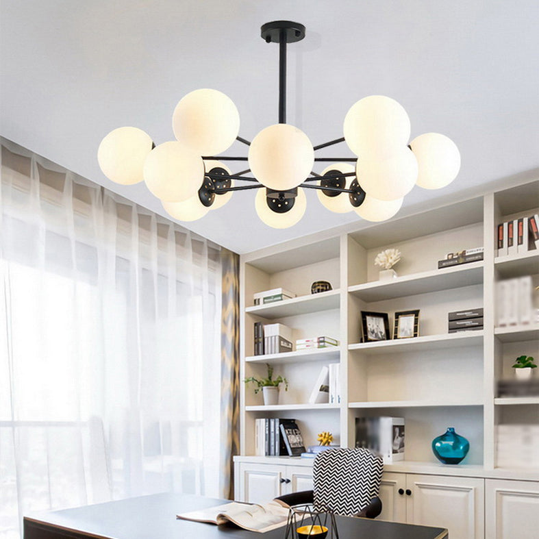 Globe Chandelier Light Fixture Modern Glass Pendant Lighting for Restaurant
