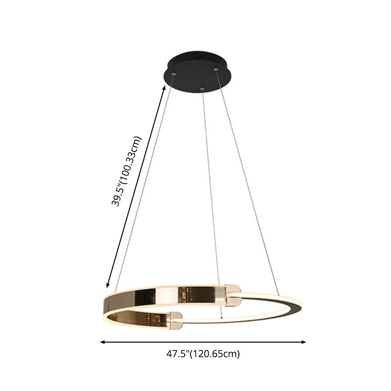 Postmodern Chandelier Pendant Light Round Suspension Light for Living Room Dining Room