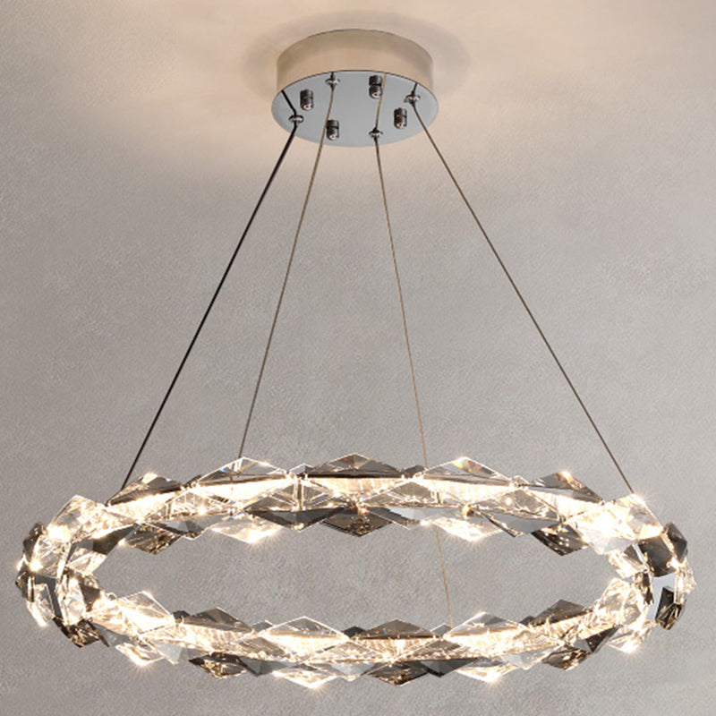 Contemporary Style Ceiling Lighting Ring Crystal Bedroom LED Ceiling Fixture
