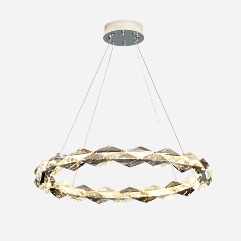 Contemporary Style Ceiling Lighting Ring Crystal Bedroom LED Ceiling Fixture
