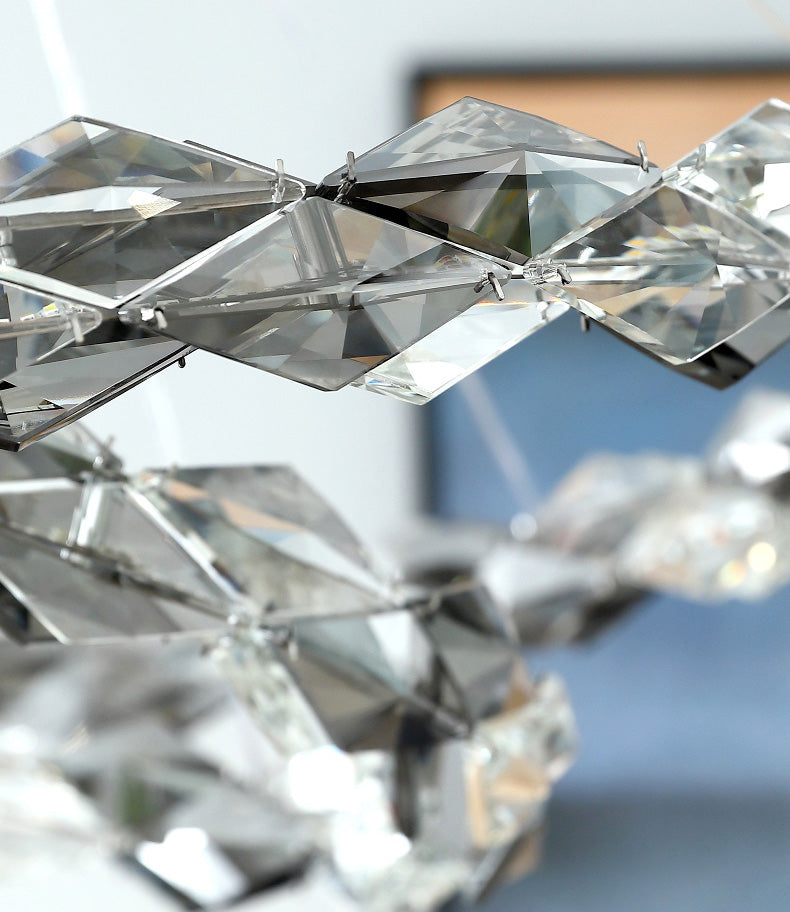 Contemporary Style Ceiling Lighting Ring Crystal Bedroom LED Ceiling Fixture