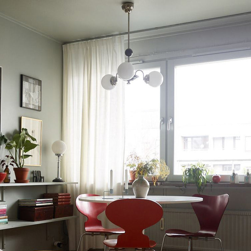 Globe Chandelier Light Fixture Modern Glass Pendant Lighting for Restaurant