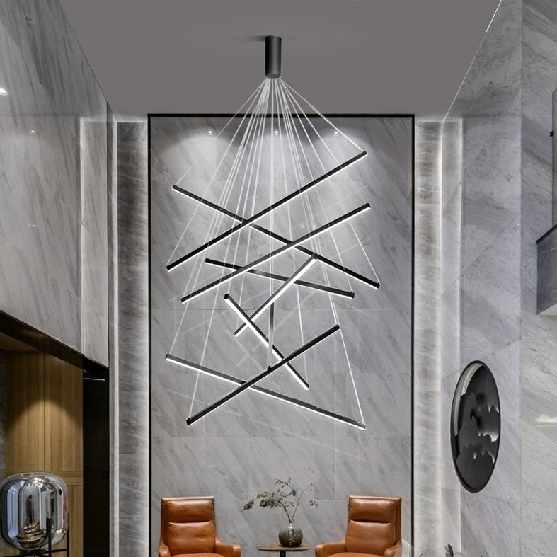 Lámpara de colgar LED simplicidad lámpara de araña Luz para sala de estar comedor