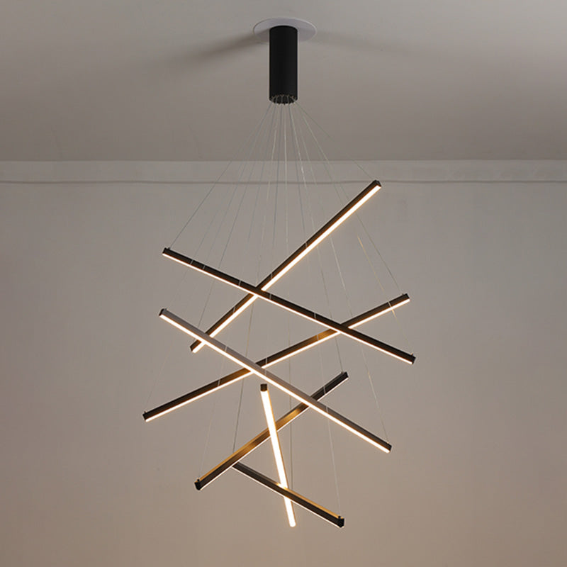 Lámpara de colgar LED simplicidad lámpara de araña Luz para sala de estar comedor