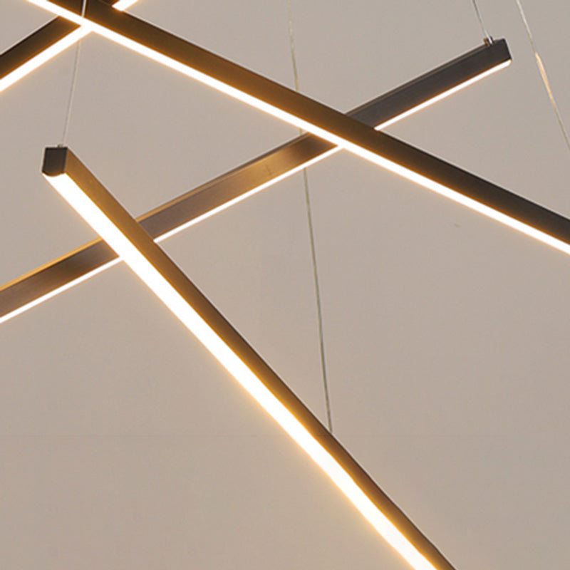 Lámpara de colgar LED simplicidad lámpara de araña Luz para sala de estar comedor