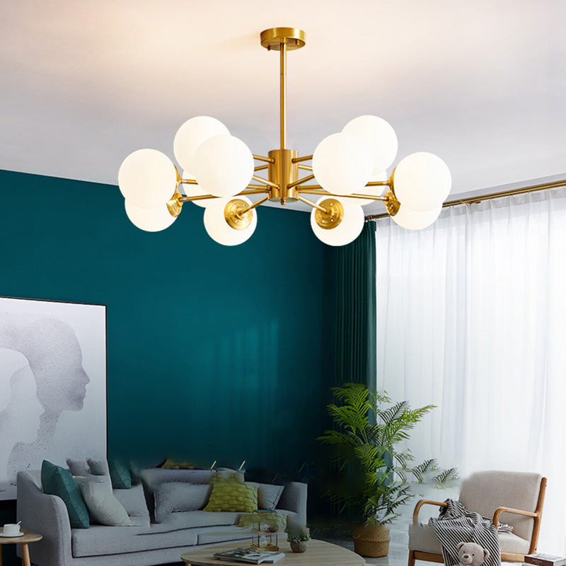 Globe Chandelier Light Fixture Modern Simplicity Crystal Pendant Lighting for Restaurant