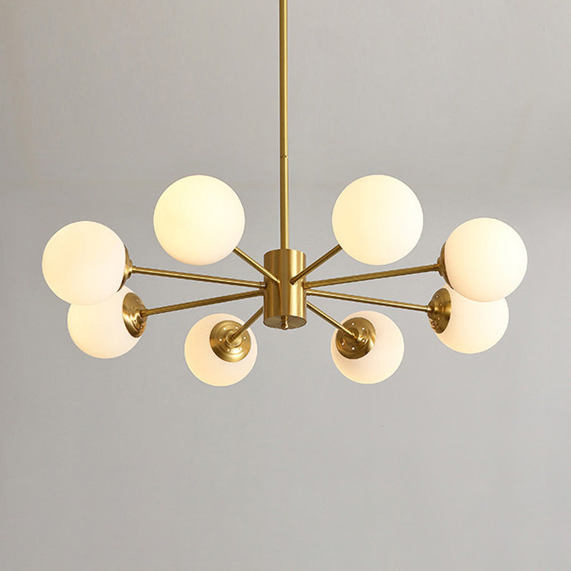 Globe Chandelier Light Fixture Modern Simplicity Crystal Pendant Lighting for Restaurant