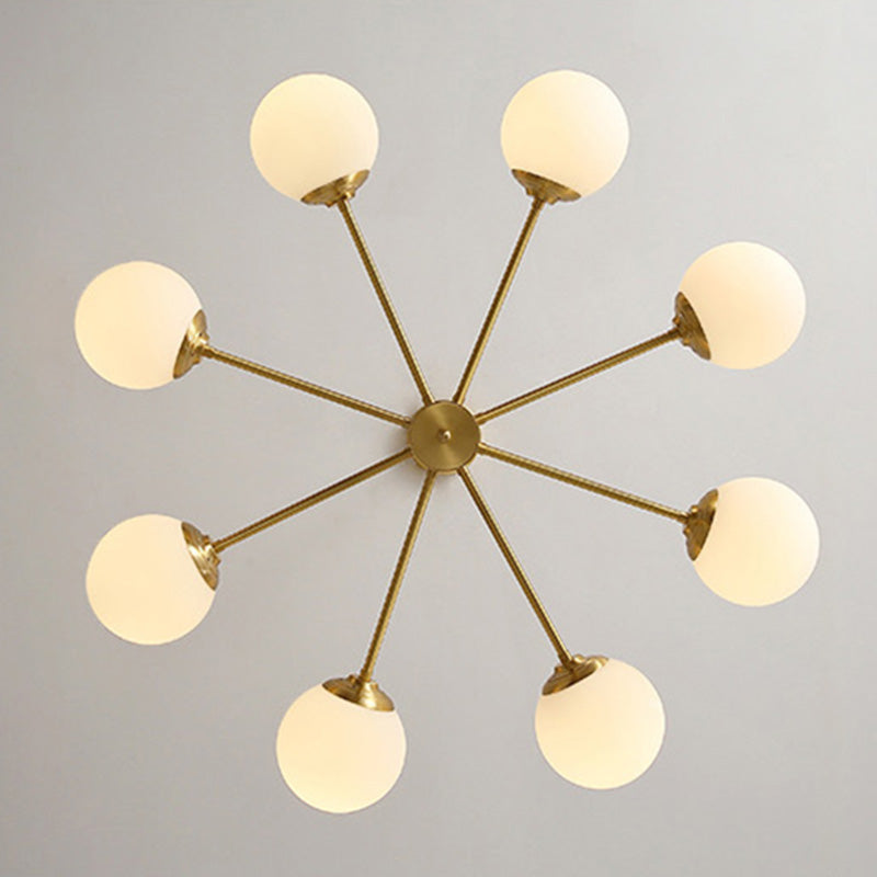 Globe Chandelier Light Fixture Modern Simplicity Crystal Pendant Lighting for Restaurant